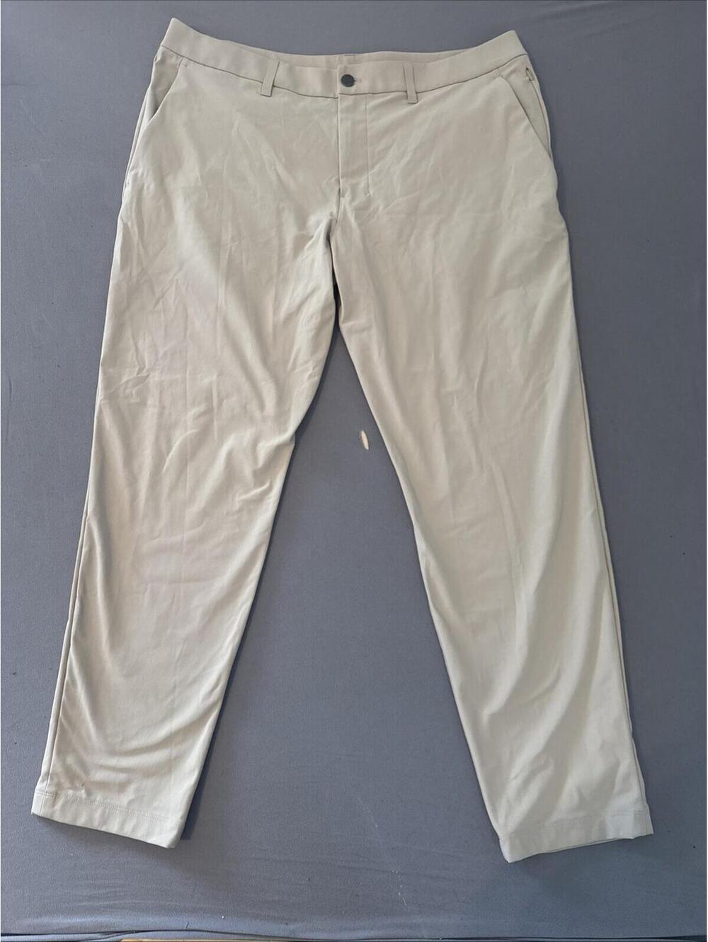 Lululemon Pants Mens 38 Khaki ABC Slim-Fit 5-Pocket Warpstreme